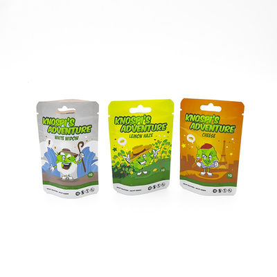 Logotipo personalizado Mylar Sacos de fecho resistentes a odores Sacos de embalagem de qualidade alimentar