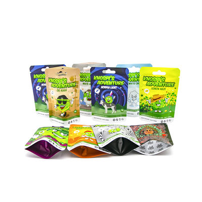 Saco de tabaco de sabor de frutas de fecho de cigarro Mylar Saco de tabaco Saco de plástico de ervas daninhas refeitável