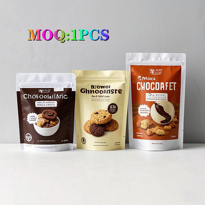 Folha de alumínio Snack Saco de embalagem de chá de chocolate doces Stand Up Pouch Efeito mate Sacos de embalagem de café de forma livre