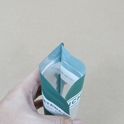 Impressão personalizada de auto-selagem lateral Gusset bolsa de fundo plano com fecho para feijão, soro de leite, leite em pó comida Mylar saco