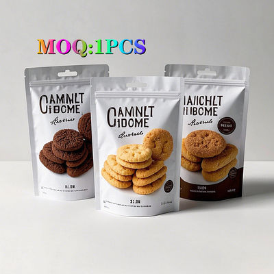 Sacos de embalagem de alimentos à prova de odor personalizados para Baklava Biscoito Croquete Crisp Snack Saco de plástico com fecho