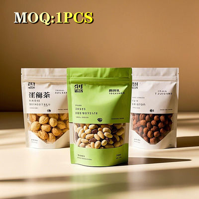 Logotipo personalizado Impressão de alimentos Embalagens Frutas Secas Snack Doypack Folha de alumínio plástico à prova de cheiro Ziplock Stand Up Pouch Mylar Bag