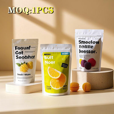 Embalagem personalizada de papel de alumínio mate para lanches, chá, chocolate e café com design livre.