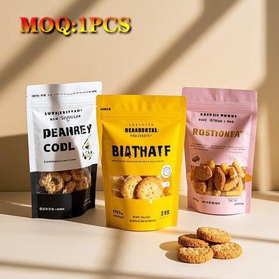 Material Pe laminado Saco de Stand-up à prova de odor com impressão em gravura em relevo e fecho automático para embalagens de alimentos