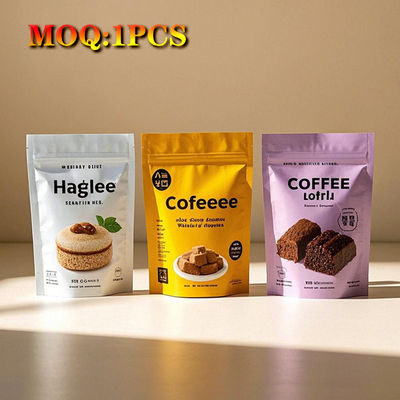 Logotipo personalizado Limpa / transparente / fosco / congelado Auto-selamento durável Zip Lock Sacos de plástico de alimentos