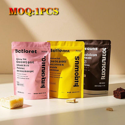 Impressão personalizada reabrivel à prova de odor bolsas laminadas Mylar coloridas Stand Up pouches para alimentos doces 1g 35g 7g 14g 28g 1oz