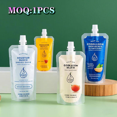 Sacos de bolso de pé reutilizáveis personalizados com esguicho líquido alimentos para bebês suco de frutas molho molho para bebidas embalagem de loção