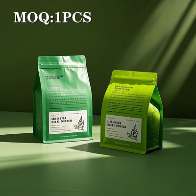 Sacos de papel de alumínio de fundo plano e duráveis para chá e café