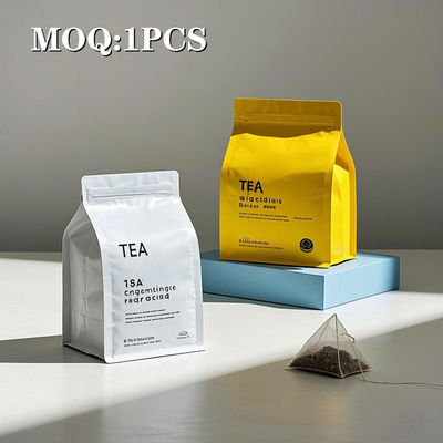 Bolsa de papel kraft preto e fosco ecológico com fecho e janela clara para armazenar café e chá e alimentos secos