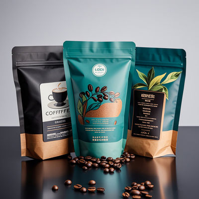 Sacos Mylar Personalizados com Logotipo - Sacos Ziplock de Folha de Alumínio à Prova de Odor para Embalagem de Alimentos e Café