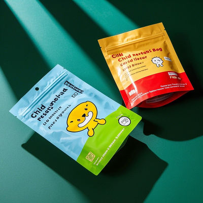 Saco de fecho à prova de crianças Embalagem de plástico composto pesado Tamanhos personalizados e design à prova de adulteração