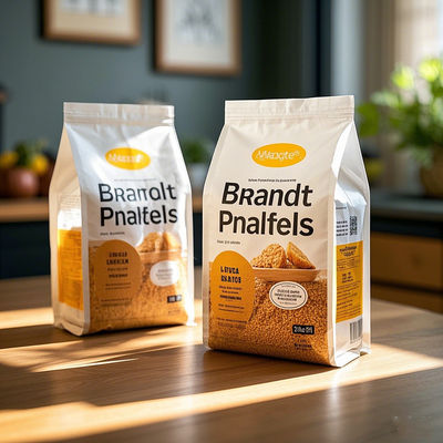 Premium BOPET Mylar Stand Up Bags embalagem reutilizável com código QR para marca de café