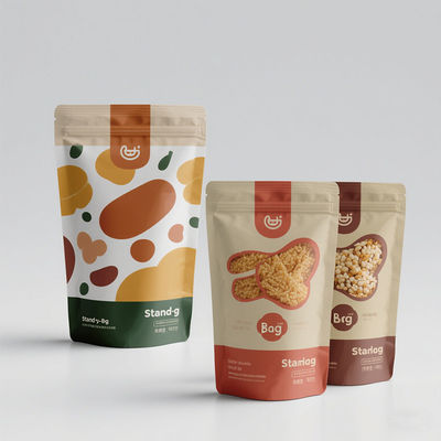 Sacos de embalagem de alimentos com fechadura segura, resistentes a vazamentos, personalizáveis, ecológicos, a granel, sacos selados