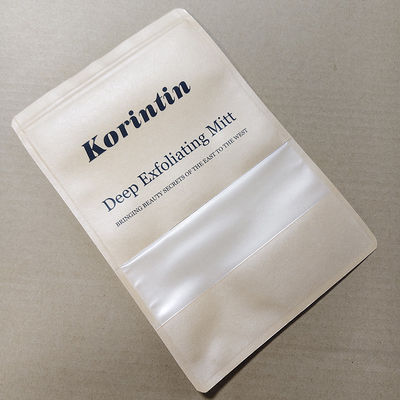 Saco de janela de papel Kraft embalagem composta de várias camadas alimentos / café / nozes FDA / SGS certificado tamanhos personalizados e impressão ecológico durável