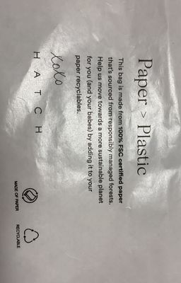 Embalagens Eco-Chic Sacos de papel biodegradáveis naturalmente personalizados com marcação vibrante