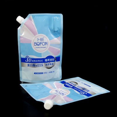 1L de detergente com saco de escotilha angular PET AL PE laminado com bico largo e à prova de vazamento