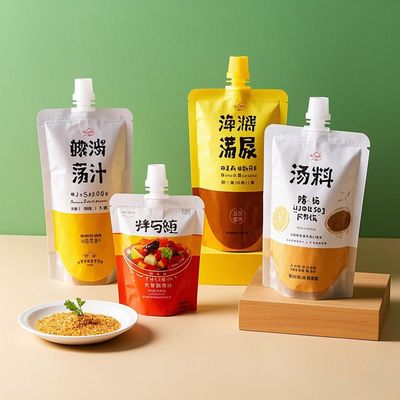Bolsas de plástico personalizadas Bolsas de embalagem de alimentos Bolsa de plástico de alumínio Bolsa Mylar Stand Up Bolsa Doypack para suco de leite