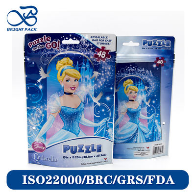 Sacos com Zíper Stand Up Resealáveis com Materiais Personalizados de Impressão Colorida para Embalagem de Brinquedos Venda Direta da Fábrica.