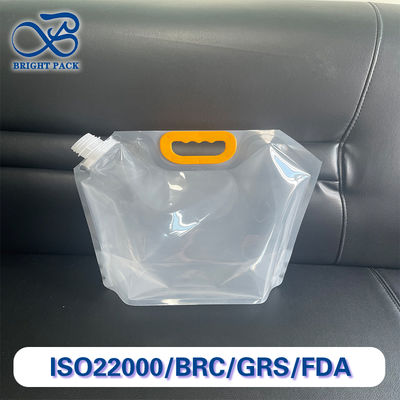 Sacos com bico transparente espessado com alças reforçadas 1L/1,5L/2,5L/5L/10L para embalagem de grãos e líquidos a granel.
