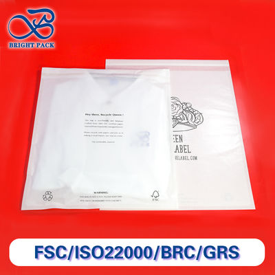 5x7 Saco de vidro livre de ácido Kraft Sacos de celulosa biodegradáveis T-Shirt Embalagem de vestuário