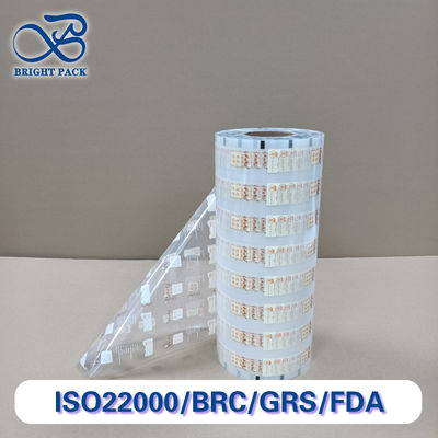 Rolo de filme de embalagem de plástico de alta barreira - Material composto de várias camadas para uso alimentar/médico/industrial, tamanho e impressão personalizáveis