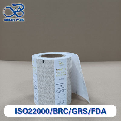 Película de embalagem de chá premium de alta barreira de materiais compostos multicamadas Hidratação / prova de oxigênio Fechadura de frescura para sacos e saquetes de chá Tamanhos personalizados e impressão Certificado SGS / FDA