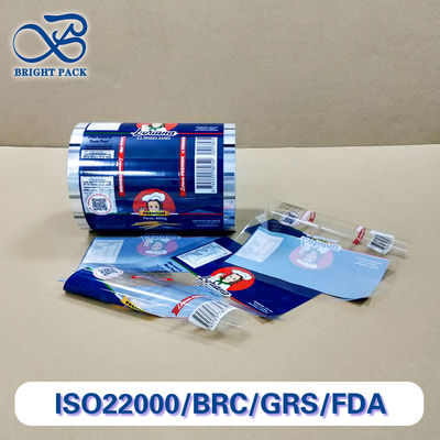 Filme em Rolo para Embalagem com Impressão Colorida e Acabamento Brilhante para Embalagem de Alimentos, Personalizável e Translúcido
