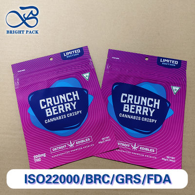 Sacos personalizados à prova de crianças 100 pacotes de laminado de folha certificada CR