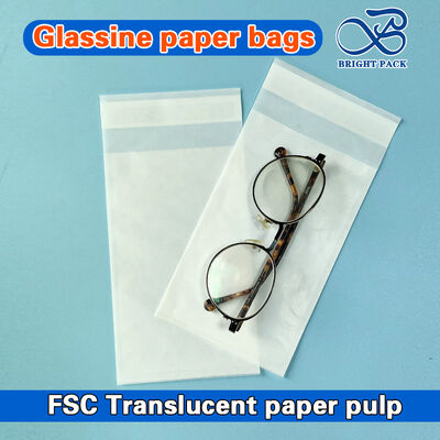 Sacos de papel de vidro ecológicos recicláveis resistentes à graxa Visão clara Ideal para artesanato de alimentos Pequenos itens