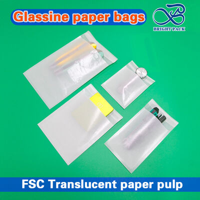100% Degradáveis Sacos de Papel Glassine Translúcido Personalizáveis para Embalagem de Camisetas e Meias