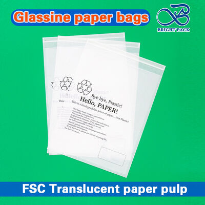 Sacos de Papel de Vidro Translúcido Personalizados Recicláveis e 100% Biodegradáveis Sacos de Vidro de Fundo Plano