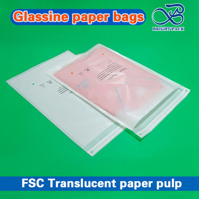 Sacos de papel de vidro translúcido personalizáveis e ambientalmente corretos para embalagens de vestuário premium