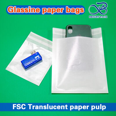 Sacos de Papel Glassine Encerado Impressos Personalizados para Embalagem de Roupas de Alta Qualidade - Reciclável, Biodegradável e Translúcido