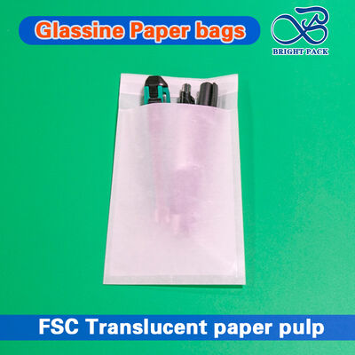 Saco de papel de vidro ecológico com pequenos buracos redondos para embalagens de camisetas e espessura personalizada