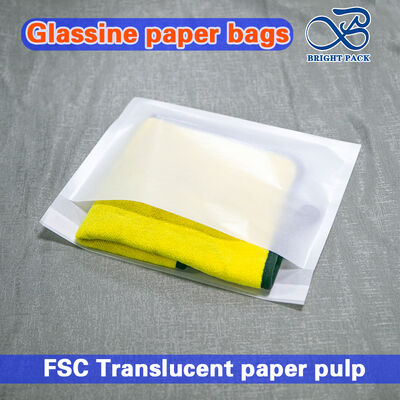 Sacos de papel de vidro recicláveis ecológicos com impressão personalizada do logotipo e proteção à prova de gordura para embalagens de padaria e presentes