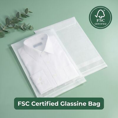 Saco de vidro 40gm plástico livre para reciclagem certificada Eco-friendly embalagem de roupas Translúcidas Saco de vestuário Luxury UK