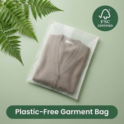 Casa Saco de vidro compostável para vestuário Biodegradável Embalagem de vestuário Eco Saco de vestuário para certificado OEM reciclável