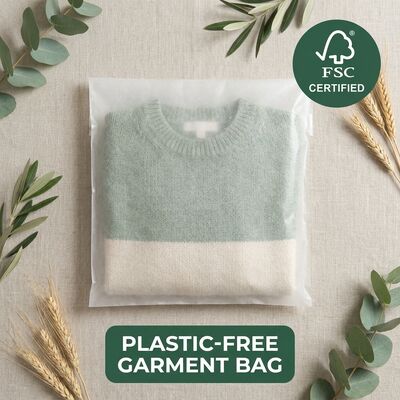 Luxury Zero Plastic Glassine Bag Eco-Conscious Green for Certified Recyclable Clothing Packaging Clothing Clothing Compliant EU Clothing