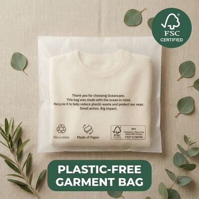 Compostabilidade Biodegradável Envelope de vidro Vestuário Embalagem Vestuário Eco-friendly Saco de vestuário Vestuário para reciclagem certificada