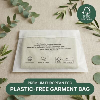 Envelope de vidro biodegradável ecológico para vestuário embalagem de vestuário sustentável saco de vestuário para reciclável certificado