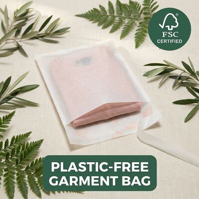 Biodegradáveis Materiais reciclados Saco de papel de vidro Compostabilidade Embalagens de vestuário Eco-friendly Vestuário Saco de vestuário Luxo