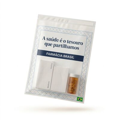 Embalagens Translúcidas de Luxo Farmacêuticas Papel de Barreira Bolsa Médica de Vidro Embalagens Farmacêuticas Recicláveis OEM para Certificado