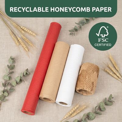 Papel favo de mel biodegradável para arte em cerâmica, envio de itens frágeis - amortecimento ecológico e embalagem protetora